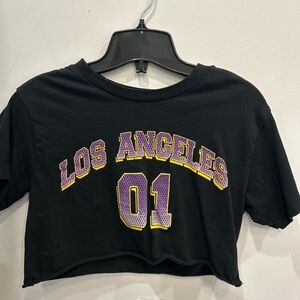 Garage Black Cropped Tee